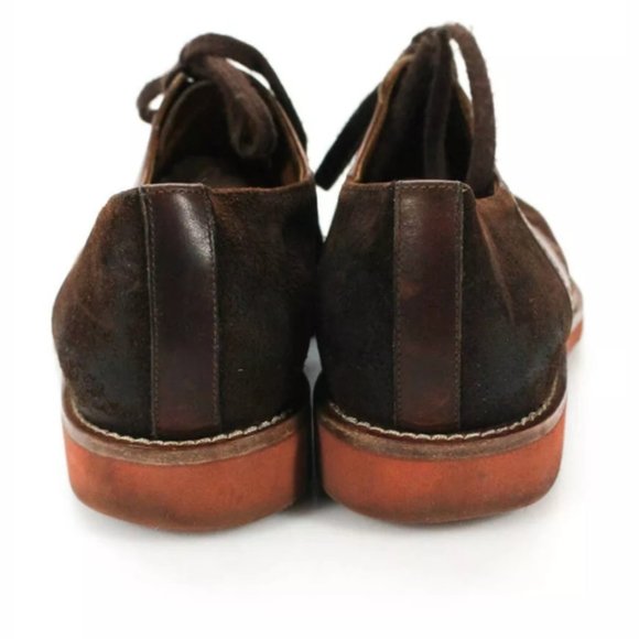 RALPH LAUREN ROUND TOE OXFORD SHOES BROWN suede 8 - Picture 3 of 5